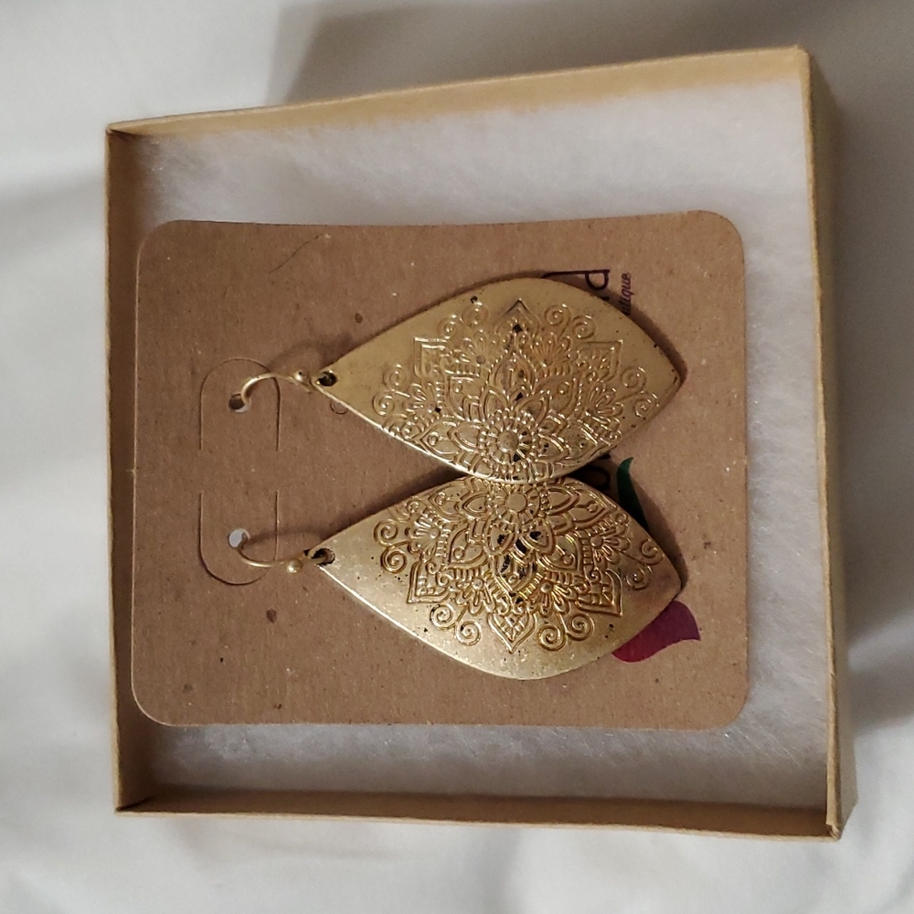 Embossed Design Earrings